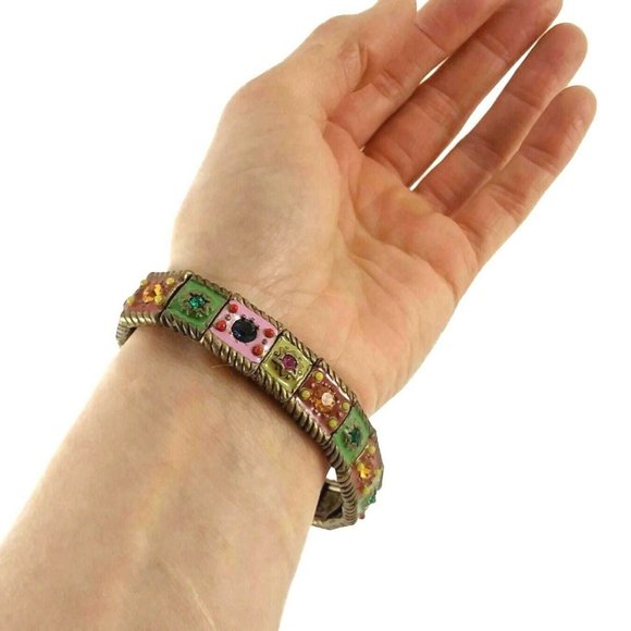 Women's Bracelet Copper Stones Boho Hippie Jewel Style Hand Trinket Gift for Her - Picture 6 of 7